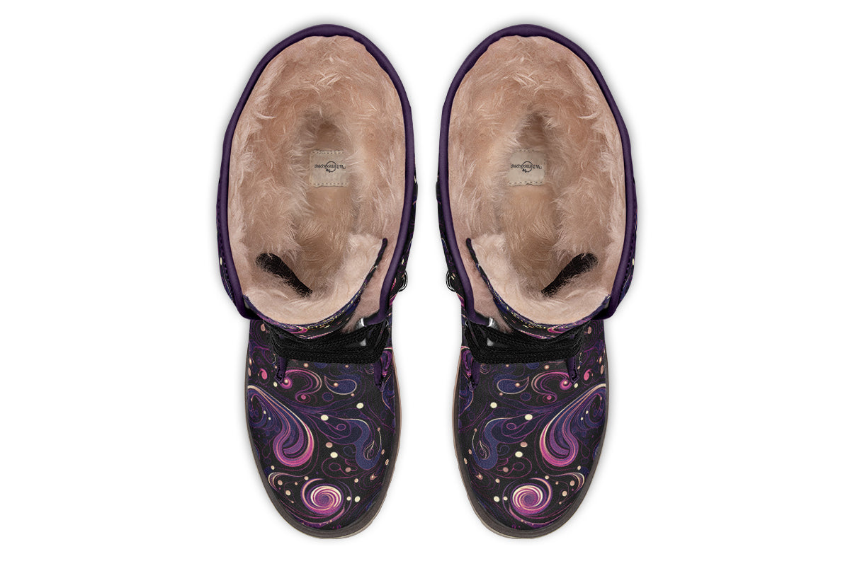 Purple Swirls Polar Boots