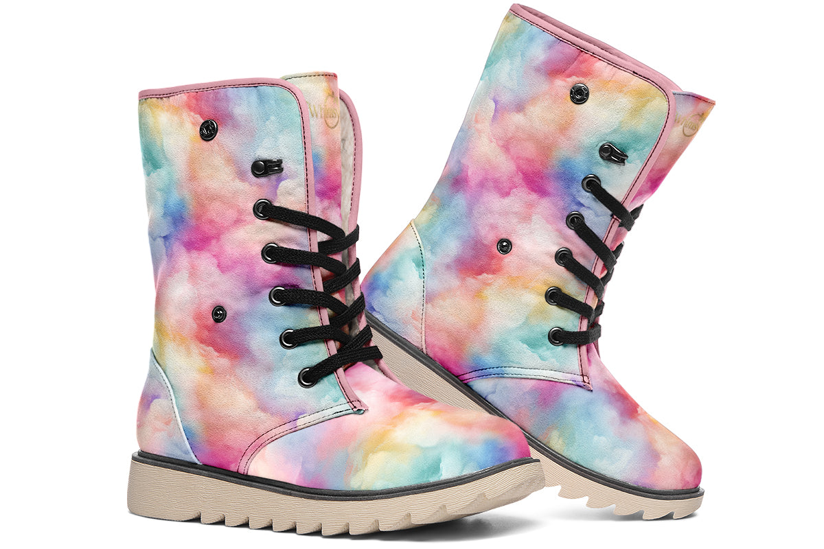 Rainbow Clouds Polar Boots