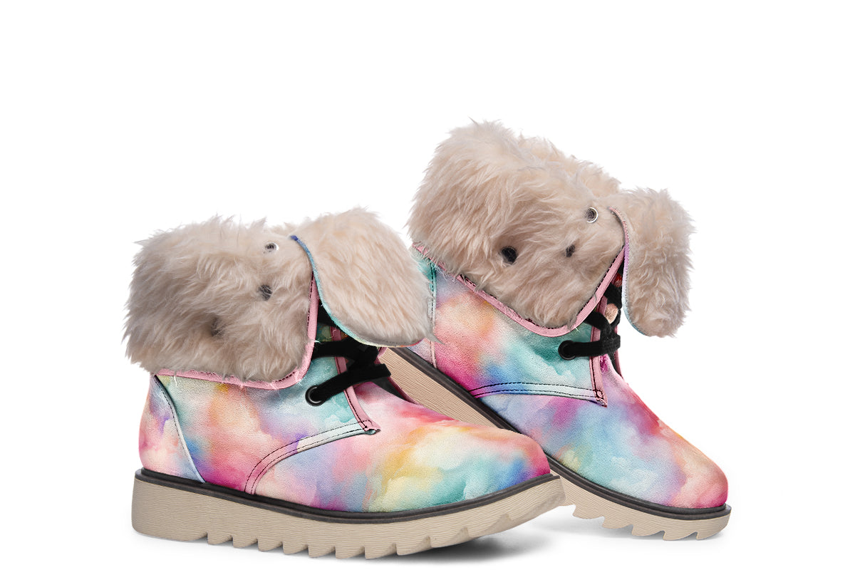 Rainbow Clouds Polar Boots