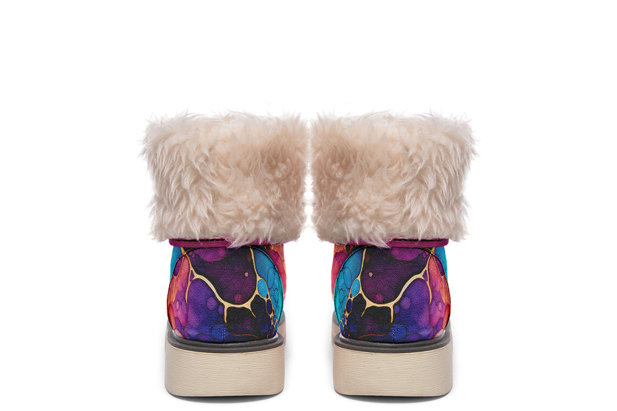 Rainbow Spill Polar Boots