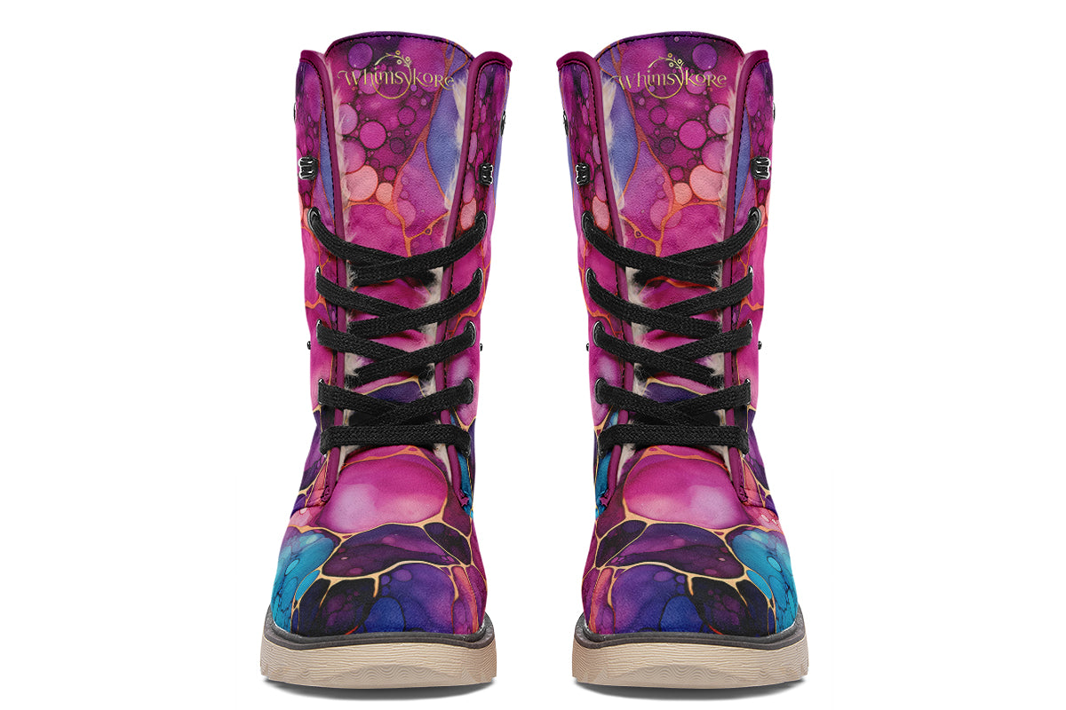 Rainbow Spill Polar Boots