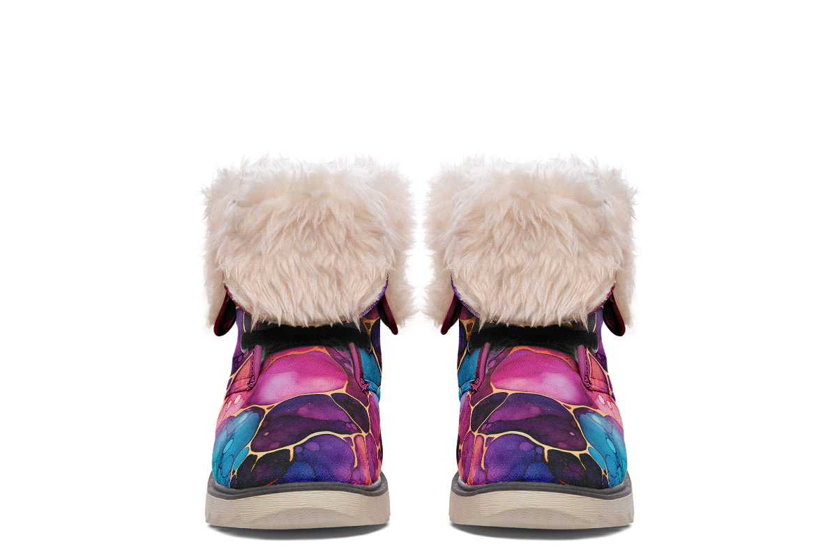 Rainbow Spill Polar Boots