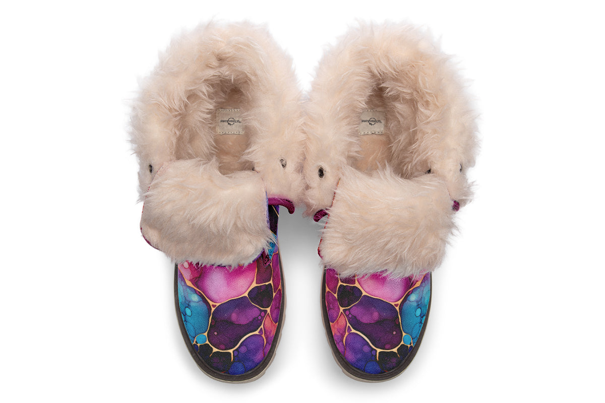 Rainbow Spill Polar Boots