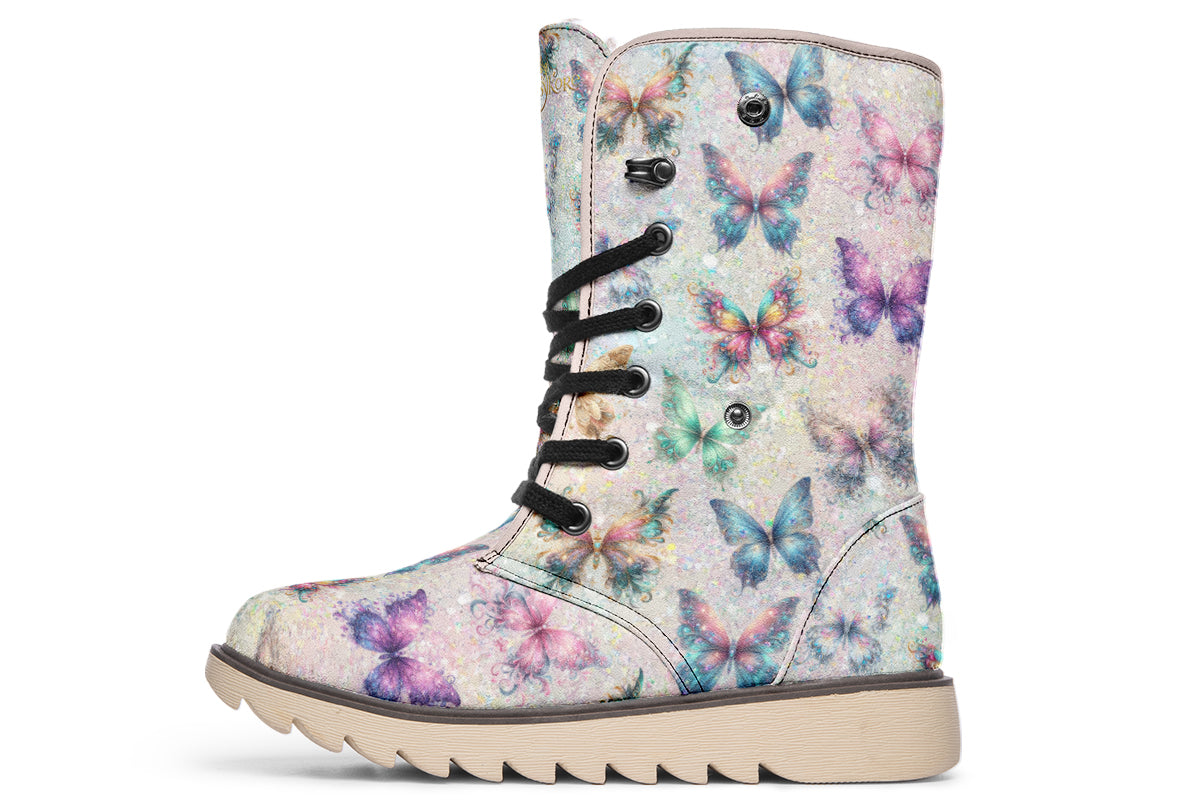 Sparkly Butterflies Polar Boots