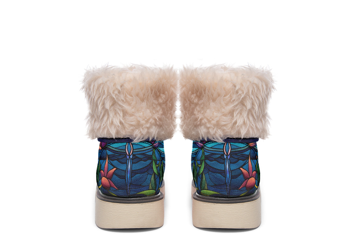 Stained Glass Dragonfly Polar Boots