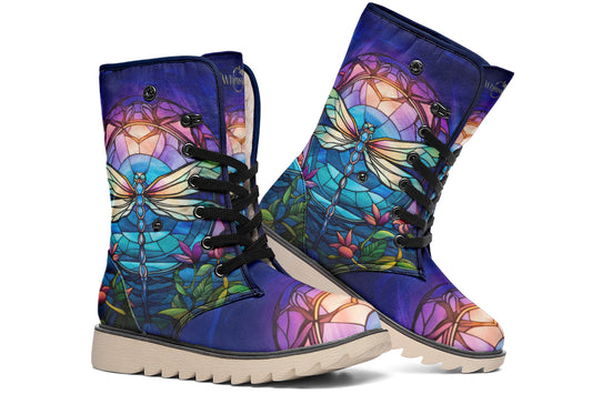 Stained Glass Dragonfly Polar Boots