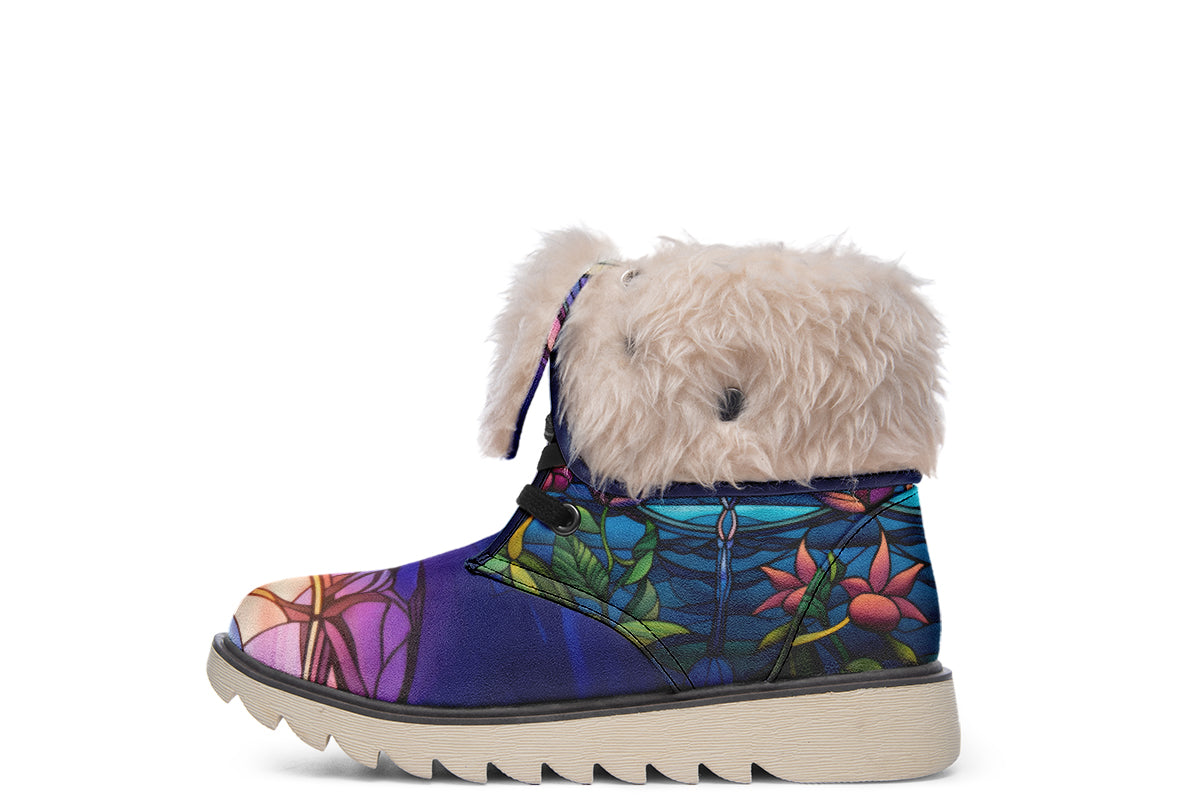 Stained Glass Dragonfly Polar Boots