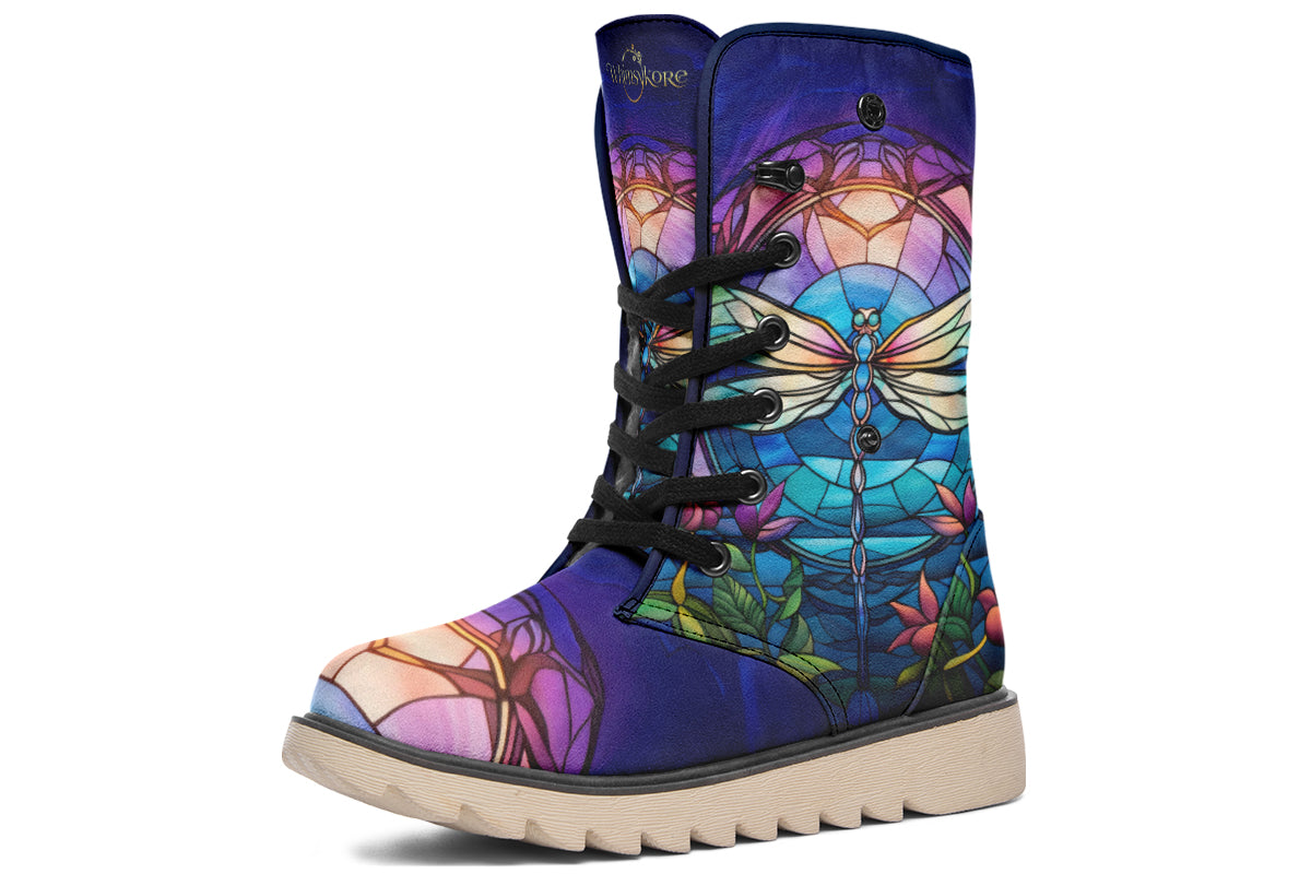 Stained Glass Dragonfly Polar Boots