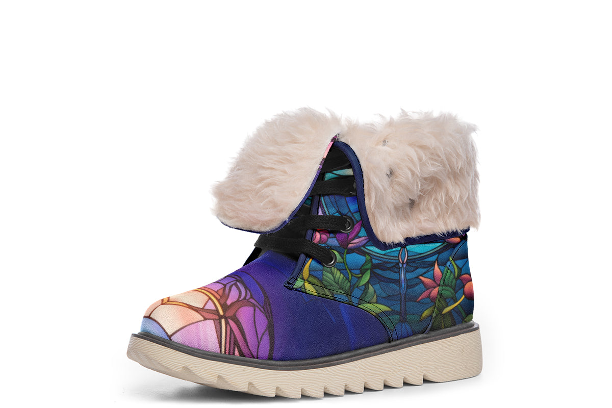 Stained Glass Dragonfly Polar Boots