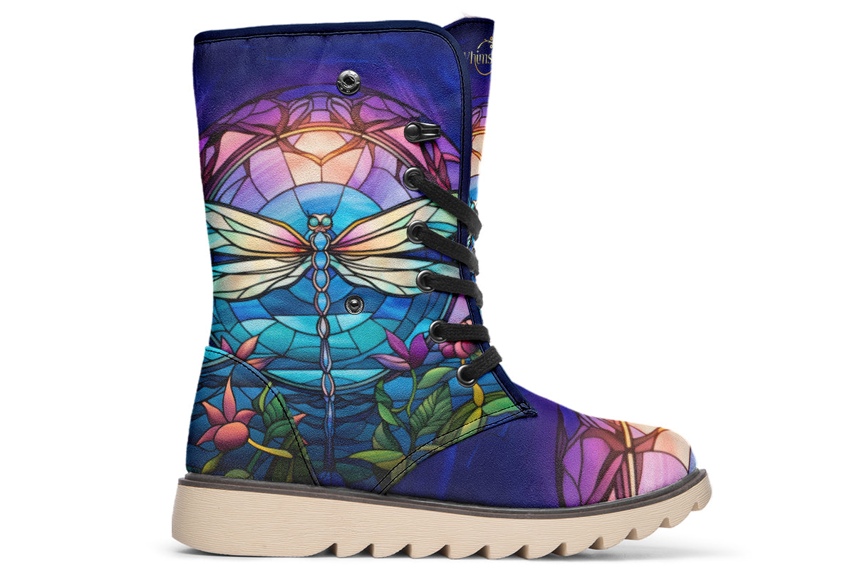 Stained Glass Dragonfly Polar Boots