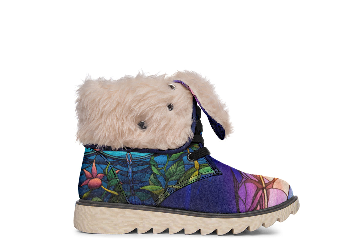 Stained Glass Dragonfly Polar Boots