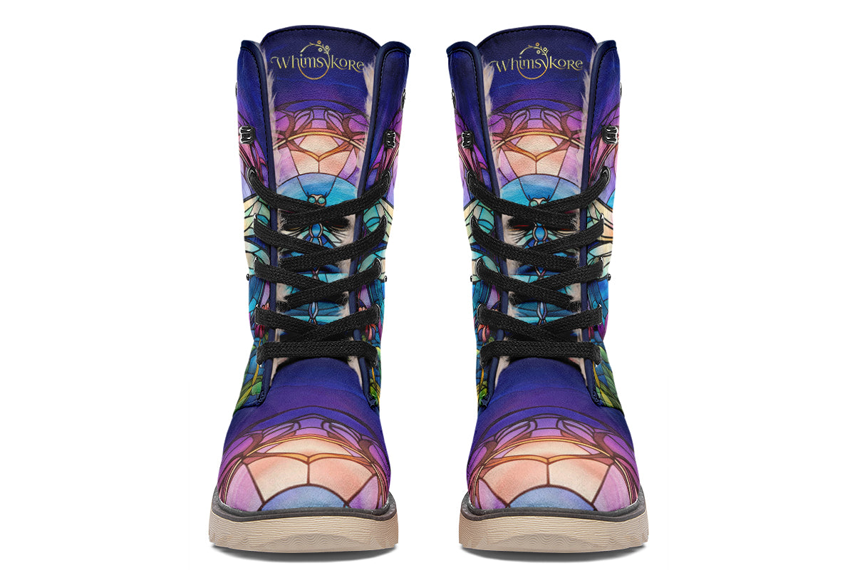 Stained Glass Dragonfly Polar Boots