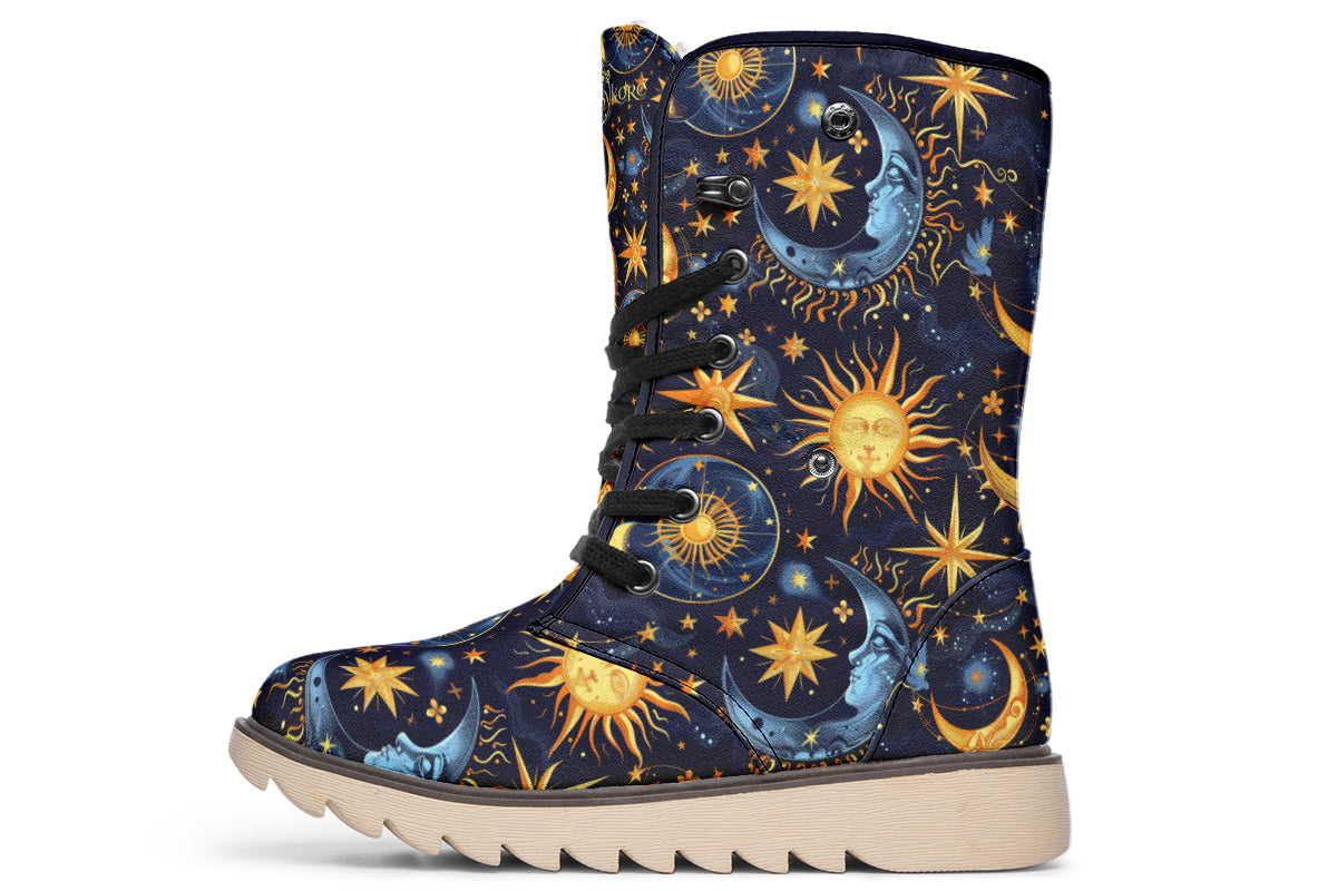Sun Moon and Stars Polar Boots