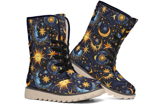 Sun Moon and Stars Polar Boots