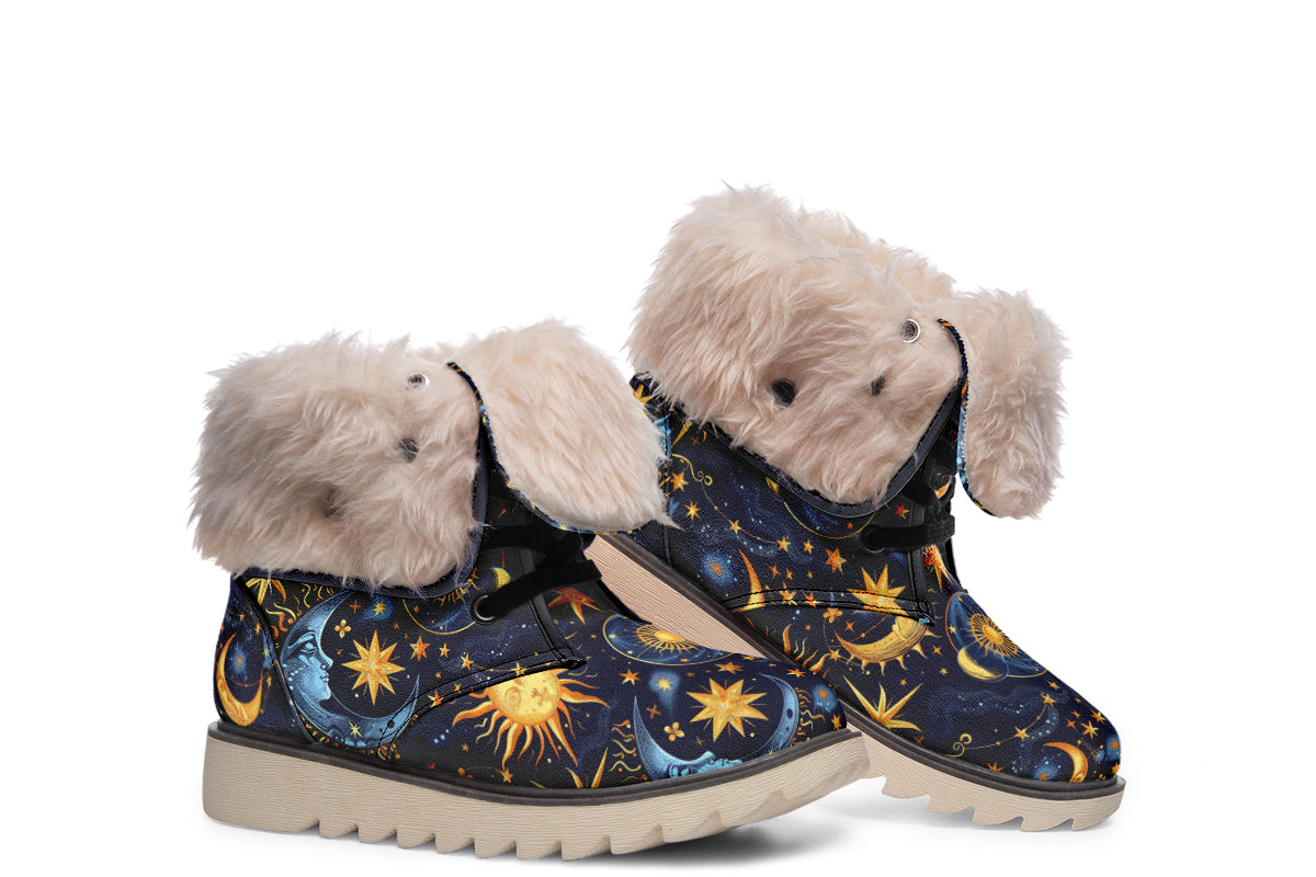 Sun Moon and Stars Polar Boots
