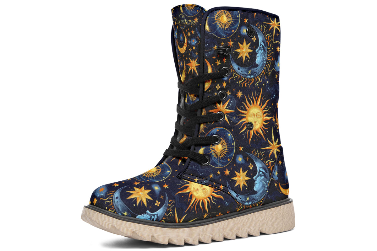 Sun Moon and Stars Polar Boots