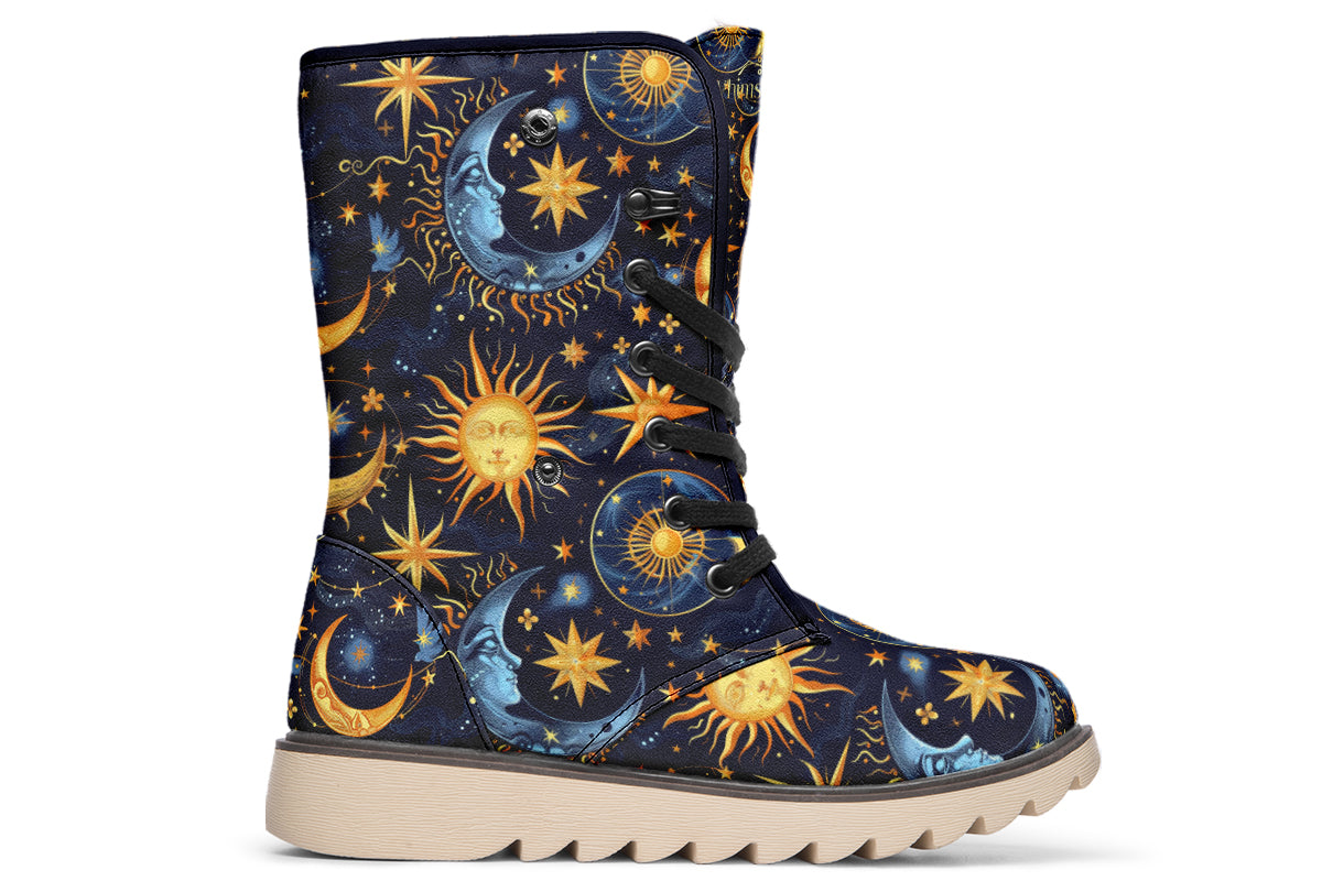 Sun Moon and Stars Polar Boots