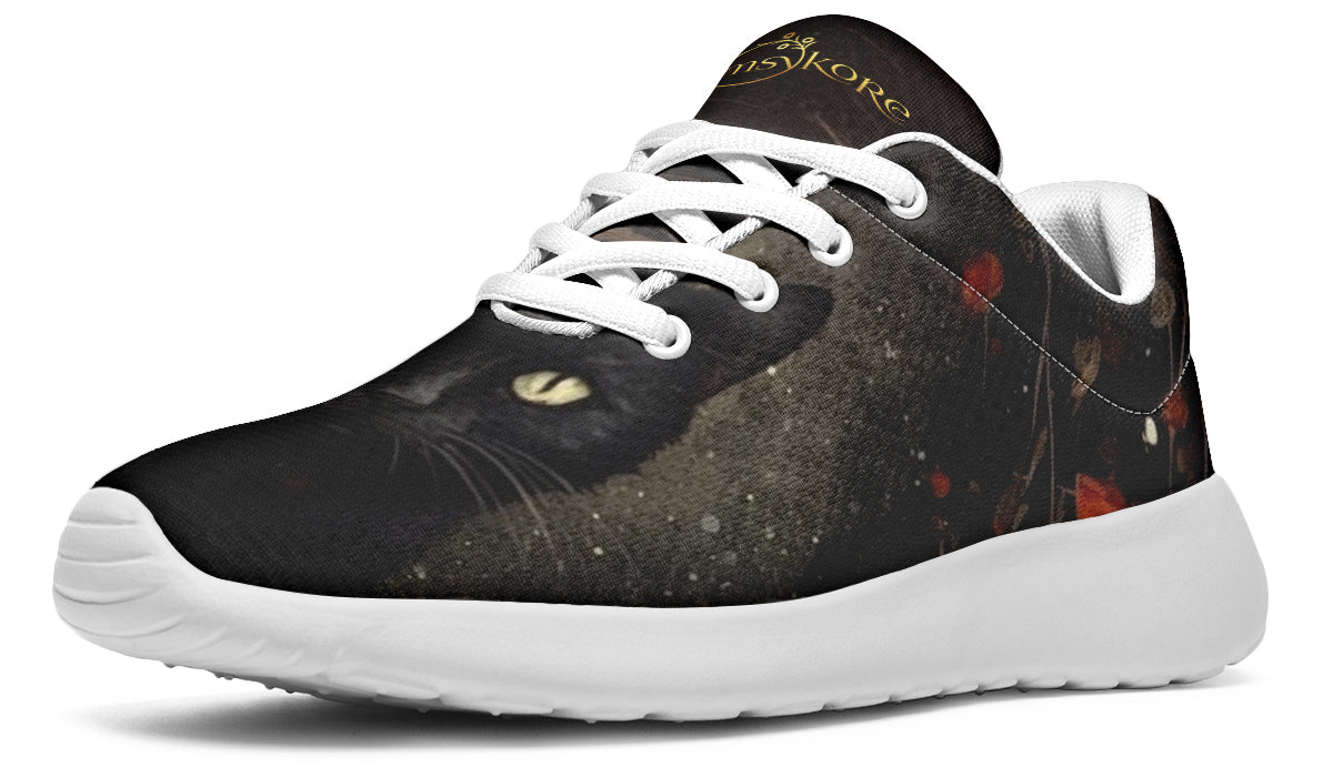 Black Cat And Roses Sneakers