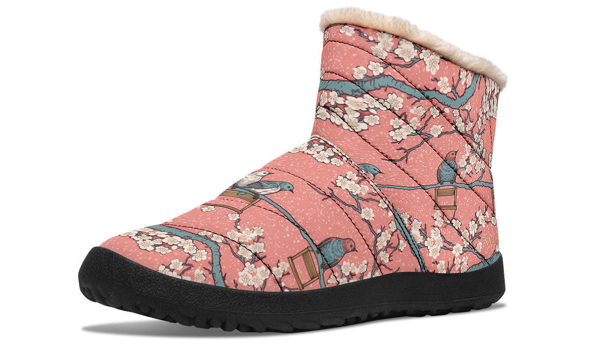 Birds And Blossoms Winter Boots