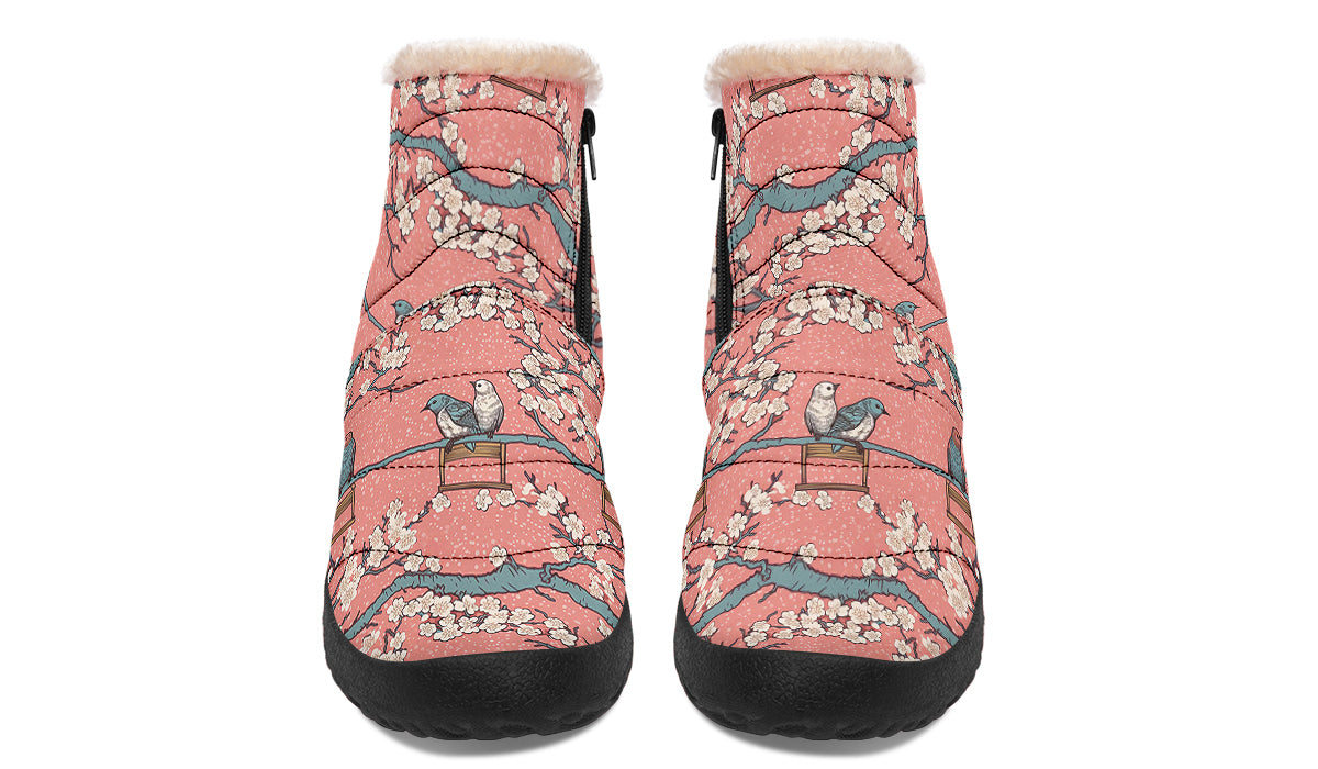 Birds And Blossoms Winter Boots