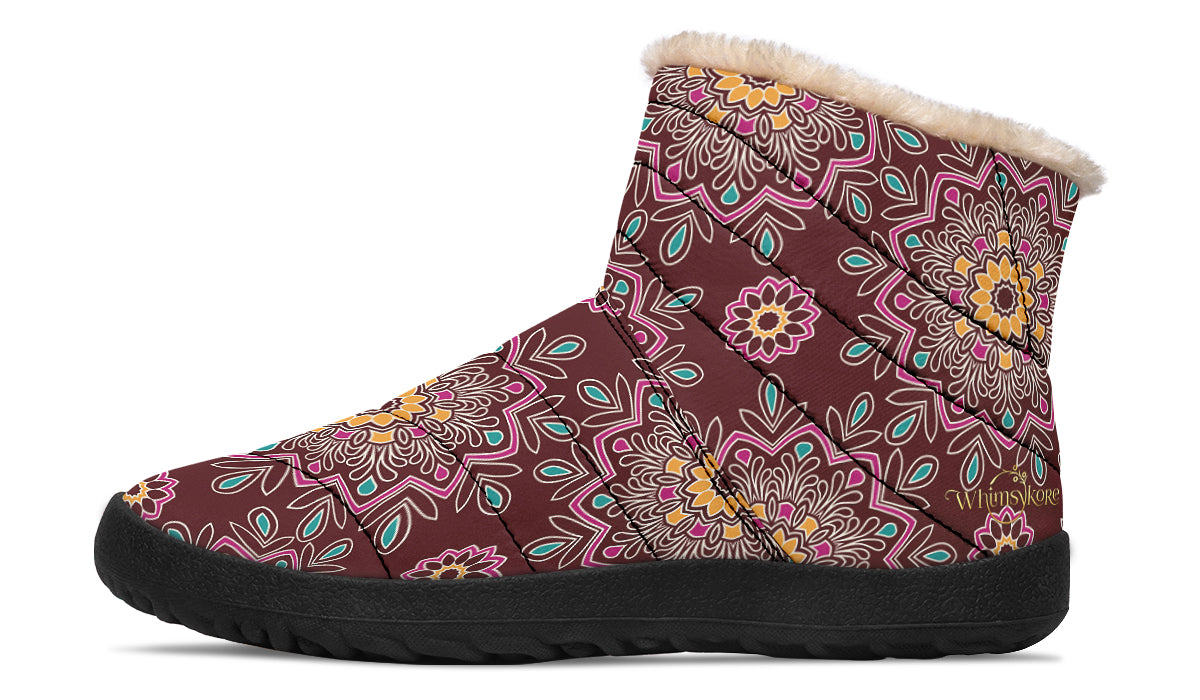 Boho Mandala Winter Boots – Whimsykore
