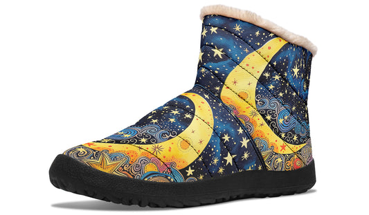 Celestial Moon Winter Boots