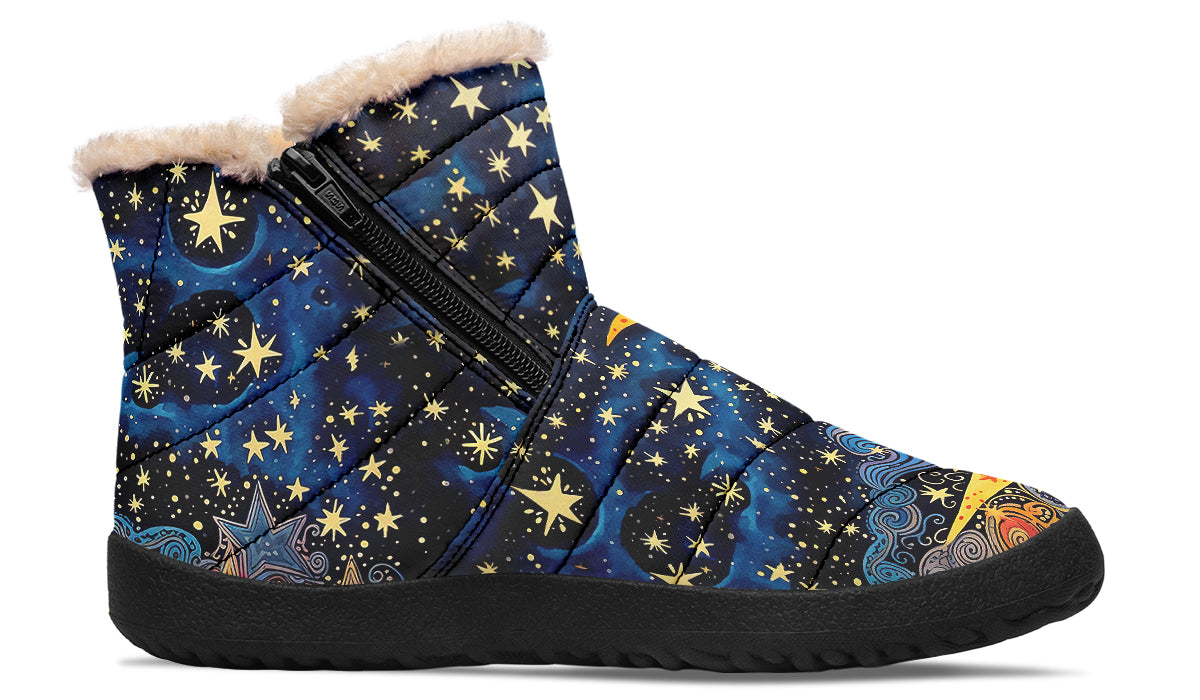 Celestial Moon Winter Boots