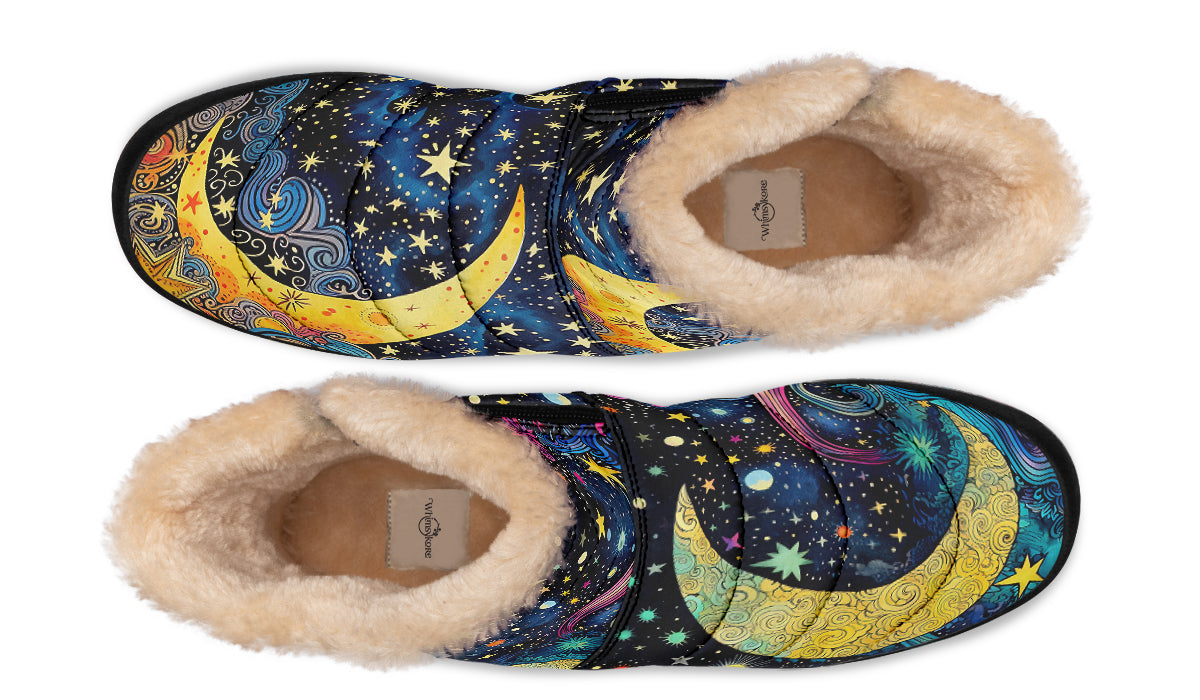 Celestial Moon Winter Boots