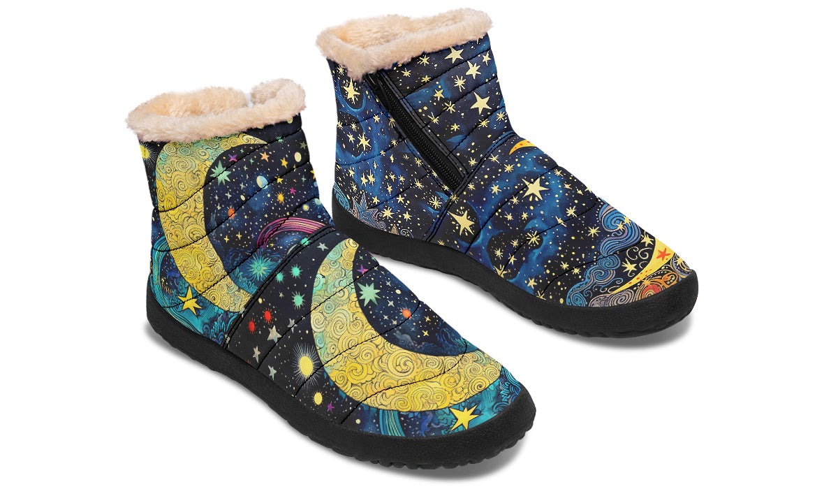 Celestial Moon Winter Boots