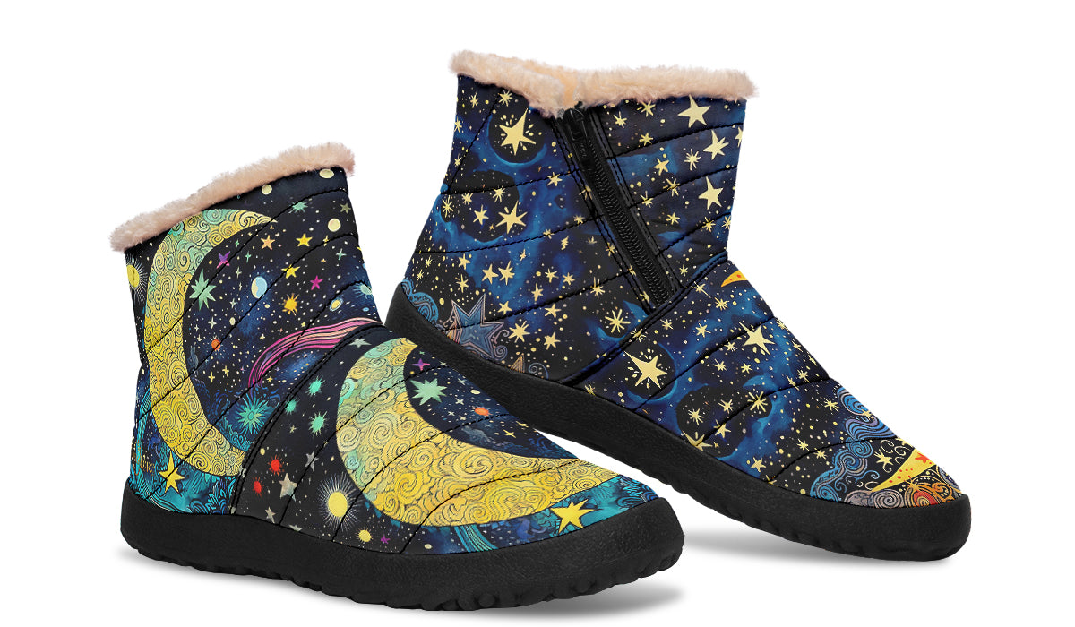 Celestial Moon Winter Boots