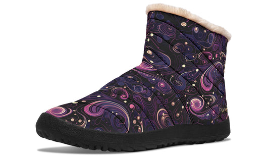 Purple Swirls Winter Boots