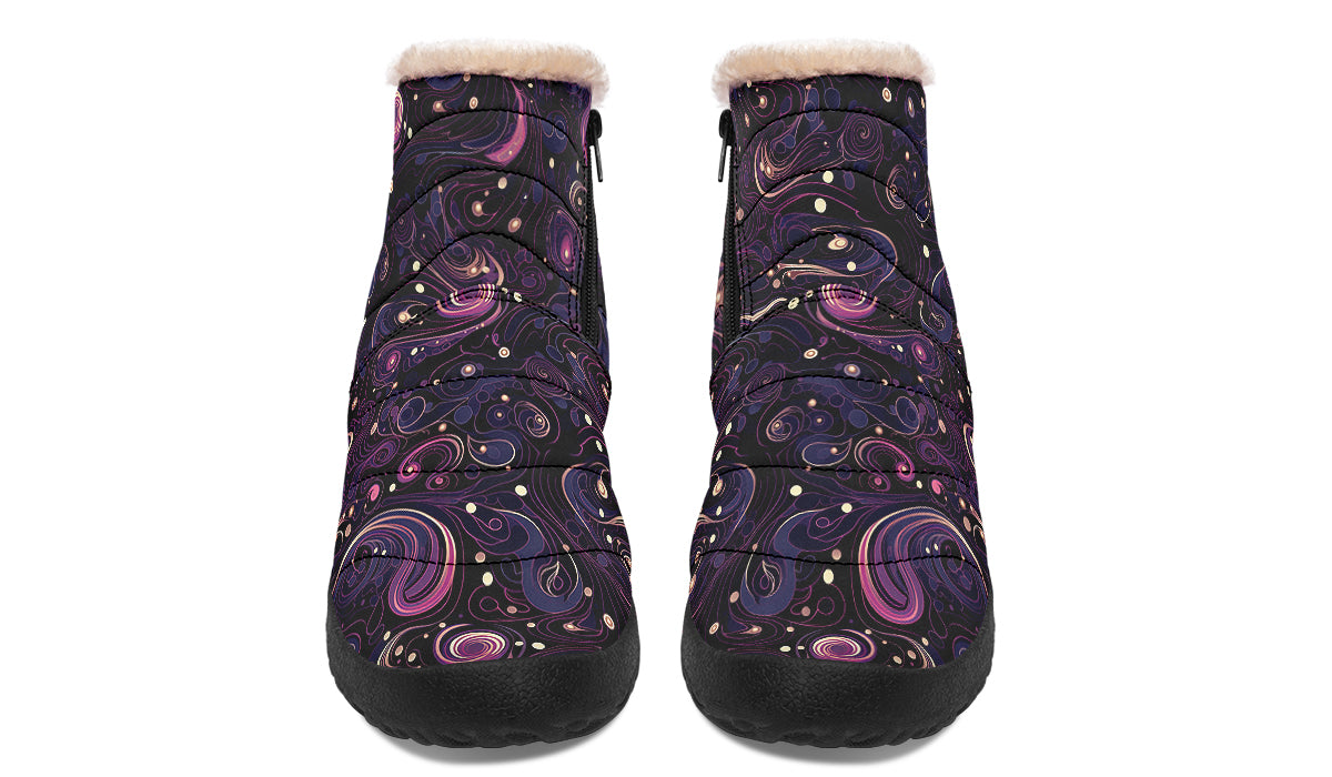 Purple Swirls Winter Boots