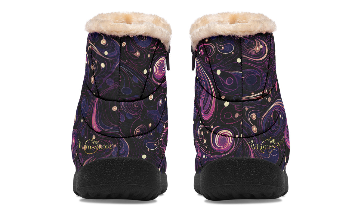 Purple Swirls Winter Boots