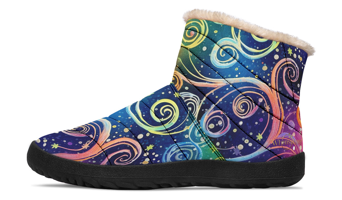 Rainbow Night Winter Boots