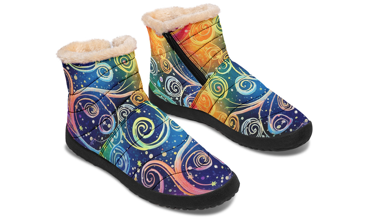 Rainbow Night Winter Boots