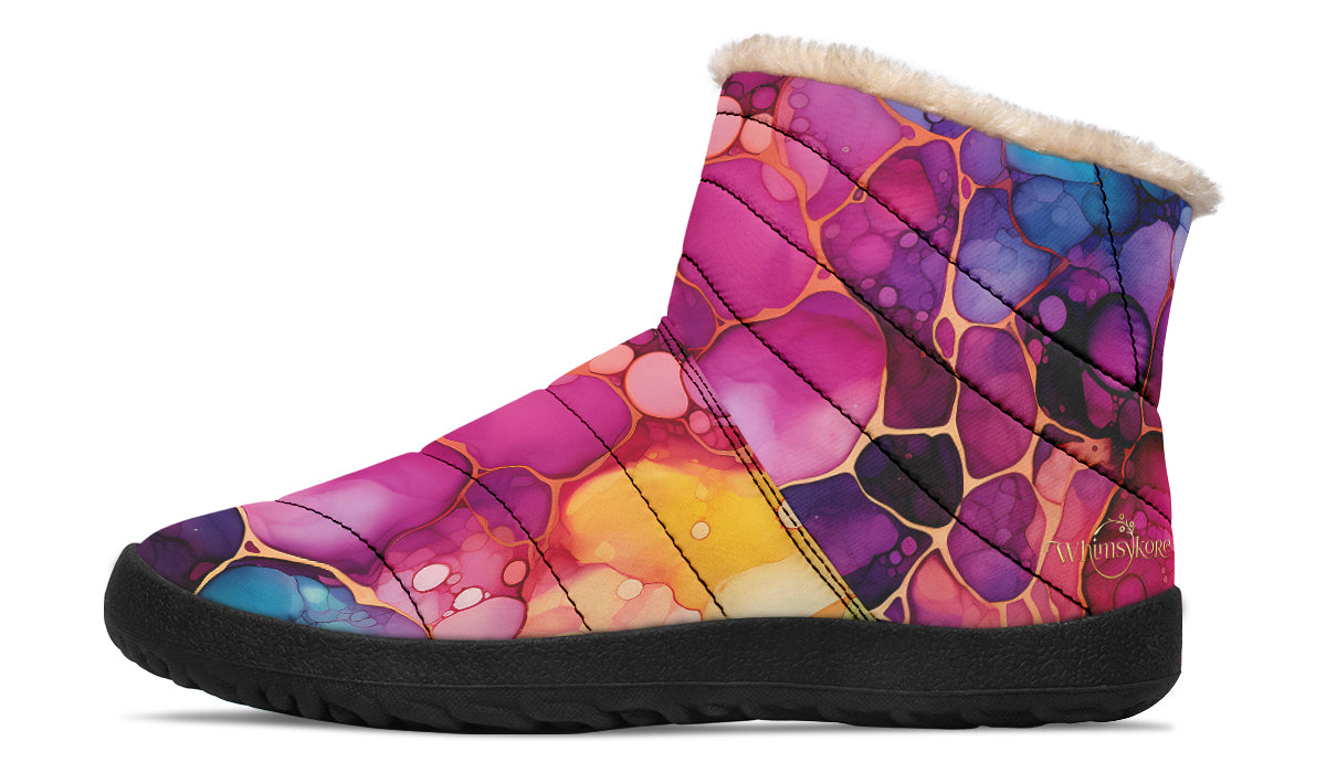 Rainbow Spill Winter Boots