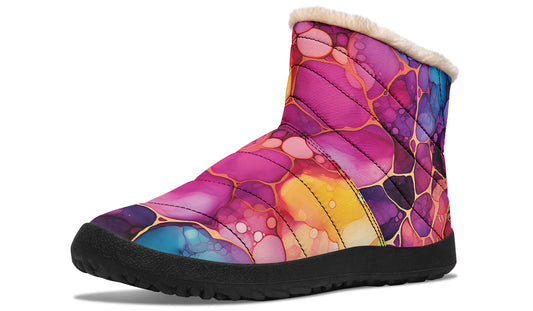 Rainbow Spill Winter Boots