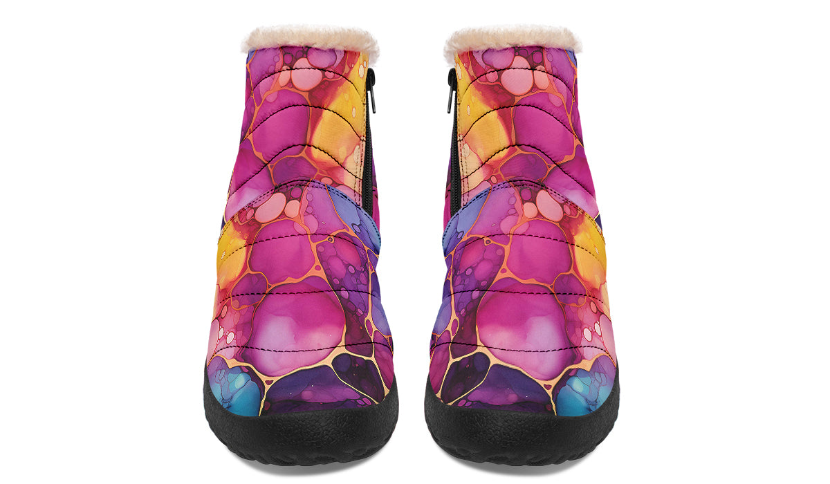 Rainbow Spill Winter Boots