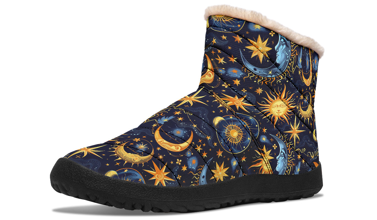 Sun Moon and Stars Winter Boots