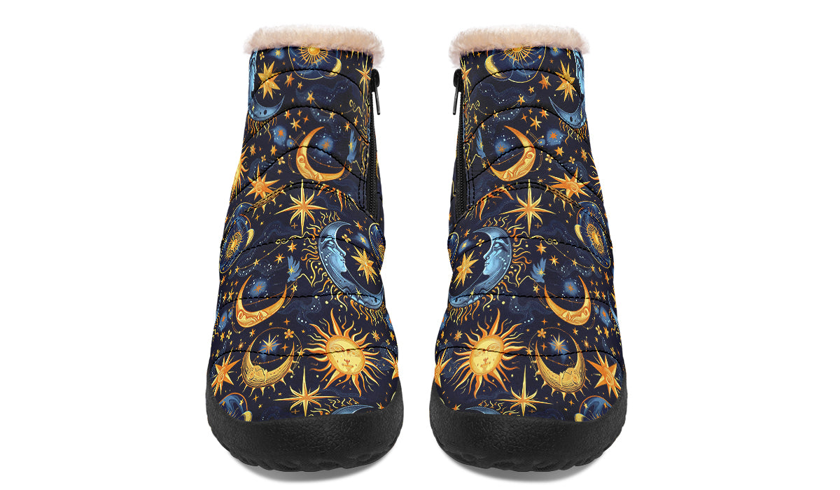 Sun Moon and Stars Winter Boots