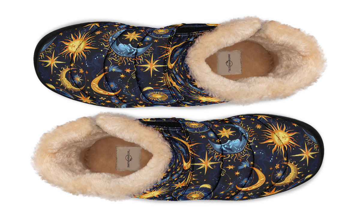 Sun Moon and Stars Winter Boots